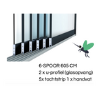 Glazen schuifwand 6-spoor - 605 CM